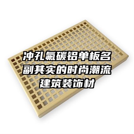 沖孔氟碳鋁單板名副其實的時尚潮流建筑裝飾材